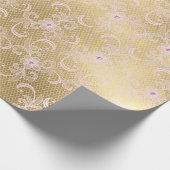 PAPIER CADEAU GOLD LACE ÉLÉGANTE ANNIVERSAIRE MARIAGE WRAP (Coin)