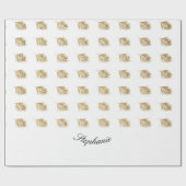 Papier Cadeau Gold Leaf Anniversaire Fête Parties scintillant No (Plat)