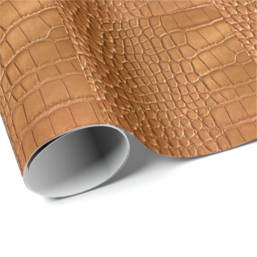 Papier Cadeau Gold leather texture luxury (Coin rond)