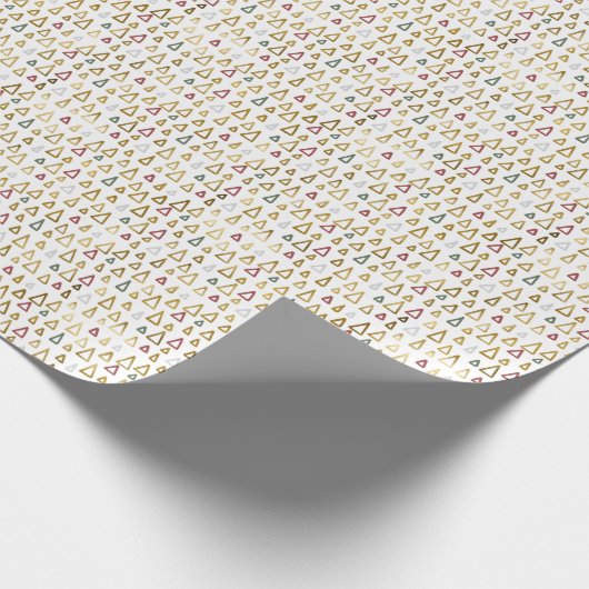 Papier Cadeau Gold Modern Christmas Tiny Trees Gift (Coin)