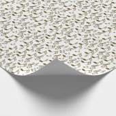 Papier Cadeau Gold Music Note Treble Clef Musical (Coin)