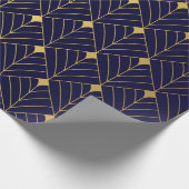 Papier Cadeau Gold Navy Blue Art Deco Diamond Motif (Coin)