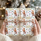 Papier Cadeau Gold Nutcracker Festive Joyeux Noël
