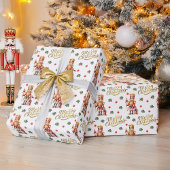 Papier Cadeau Gold Nutcracker Festive Joyeux Noël