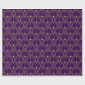 Papier Cadeau Gold & Purple Art-Deco Seamless Pattern 3 (Plat)