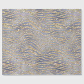 Papier Cadeau Gold Purple Luxe Parties scintillant Zebra Peace C (Plat)