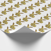 Papier Cadeau Gold Rabbit Motif Nouvel An chinois 2023 (Coin)