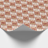 Papier Cadeau Gold Rectangle Double Bonheur Mariage chinois Wr (Coin)