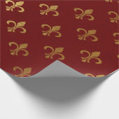 Papier Cadeau Gold Royal Fior De Lise Heraldique Bourgogne (Coin)