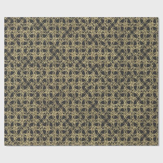 Papier Cadeau Gold Scratch Golden Modern Glamor Unique Élégant (Plat)