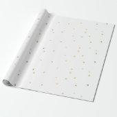 Papier cadeau Gold Sparkle Confetti (Déroulé)