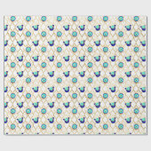 Papier Cadeau Gold Turquoise et Blue Third Eye (Plat)