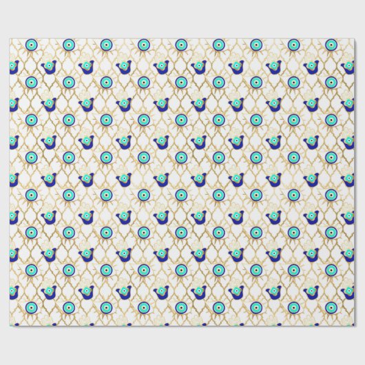 Papier Cadeau Gold Turquoise et Blue Third Eye (Plat)