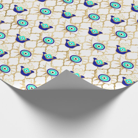 Papier Cadeau Gold Turquoise et Blue Third Eye (Coin)