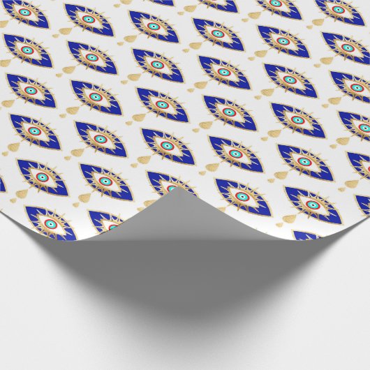 Papier Cadeau Gold Turquoise et Blue Third Eye (Coin)