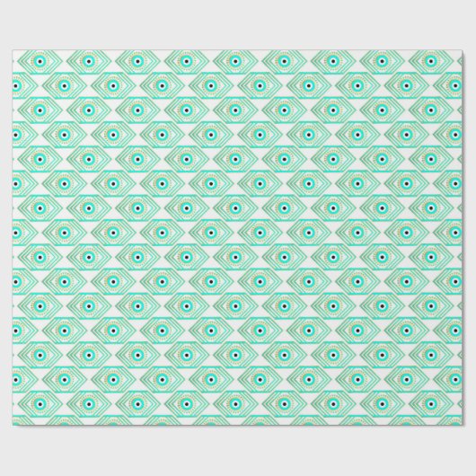 Papier Cadeau Gold Turquoise et Blue Third Eye (Plat)