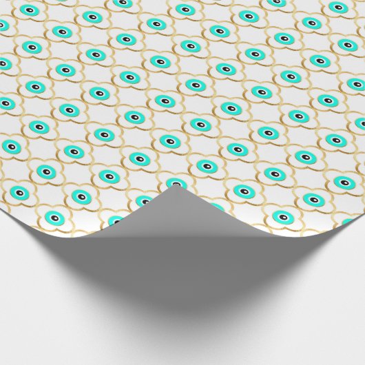 Papier Cadeau Gold Turquoise et Blue Third Eye (Coin)