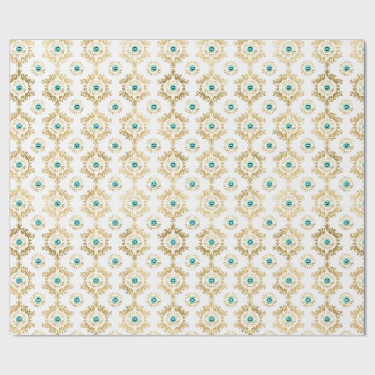 Papier Cadeau Gold Turquoise et Blue Third Eye (Plat)