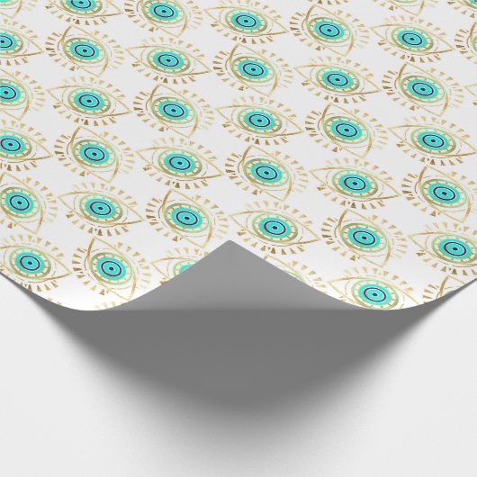 Papier Cadeau Gold Turquoise et Blue Third Eye (Coin)