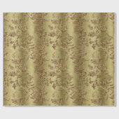 Papier Cadeau Gold Velvet Damask Holiday (Plat)