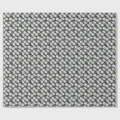 Papier Cadeau Golden Baroque : Floral Chain Texture (Plat)