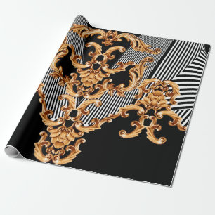 Papier Cadeau Golden baroque ornament