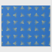 Papier Cadeau Golden Bee Motif (Plat)