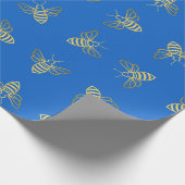 Papier Cadeau Golden Bee Motif (Coin)