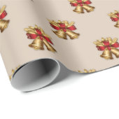 Papier Cadeau Golden Bells (Coin rond)