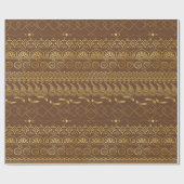 Papier Cadeau Golden Brown Mandala (Plat)