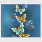 Papier Cadeau Golden butterflies (Plat)