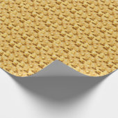 Papier Cadeau Golden Christmas Bells Christmas Design (Coin)