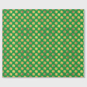 Papier Cadeau Golden Clover Motif Saint Patrick’s Day (Plat)