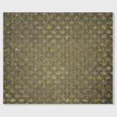 Papier Cadeau Golden Crown Confetti Royal Green (Plat)