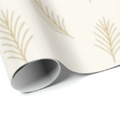 Papier Cadeau Golden Evergreen (Coin rond)