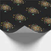 Papier Cadeau Golden Fireworks & Confetti Celebration (Coin)