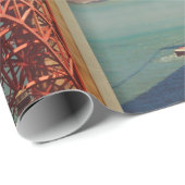 Papier Cadeau Golden gate (Coin rond)
