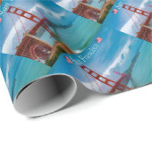 Papier Cadeau Golden Gate Bridge (Coin rond)