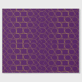 Papier Cadeau Golden Geometric Pattern (Plat)