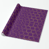 Papier Cadeau Golden Geometric Pattern (Déroulé)