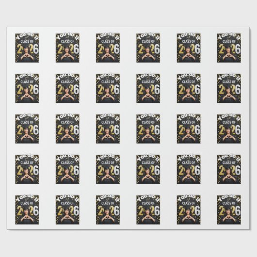 Papier Cadeau Golden Graduation Celebration Card – (Plat)