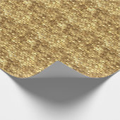 Papier Cadeau Golden Honeycomb 3D Render Texture (Coin)