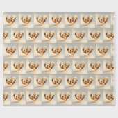 Papier Cadeau Golden Infinity et le symbole du coeur (Plat)