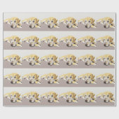 Papier Cadeau Golden Labrador (Plat)