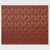 Papier Cadeau Golden Leaf Crimson Maroon Bourgogne Botanique (Plat)