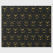 Papier Cadeau Golden lyre (Plat)