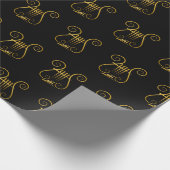 Papier Cadeau Golden lyre (Coin)