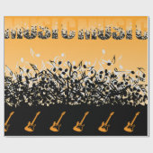 Papier Cadeau Golden Music Note Classic (Plat)