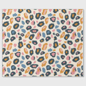 Papier Cadeau Golden Pastel Leopard Spots (Plat)