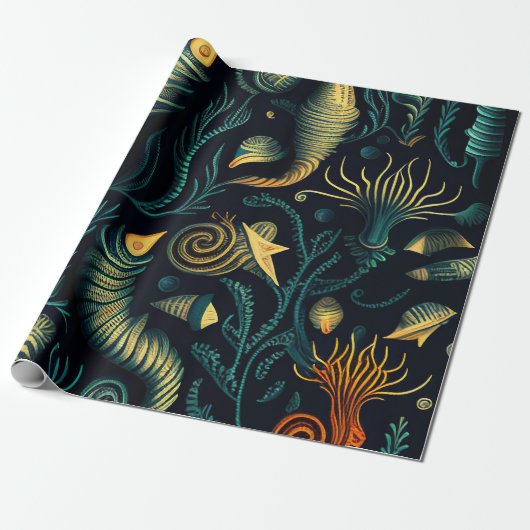 Papier Cadeau Golden Reefs (Déroulé)